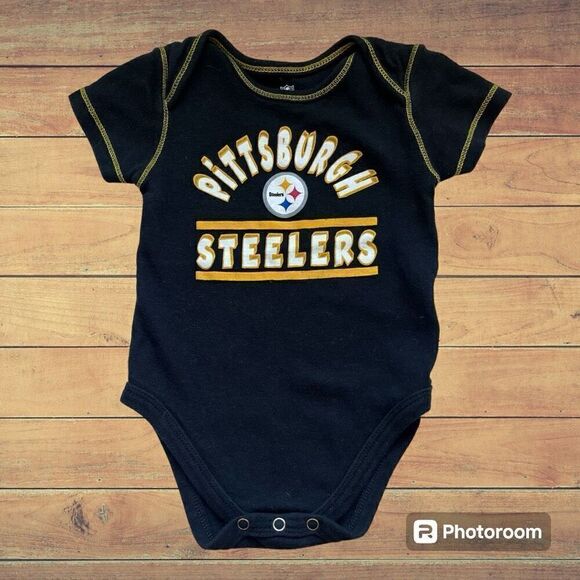 NFL Team Apparel Pittsburgh Steelers Bodysuit Sz 12m   GUC - Picture 1 of 4